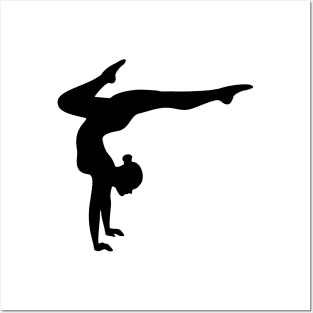 Contortionist Black and White Silhouette Posters and Art